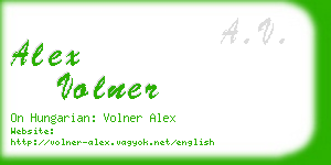 alex volner business card